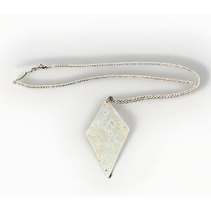 Hammered Sterling Silver &‎ Diamond Pendant Necklace By Rebecca Mir Grady